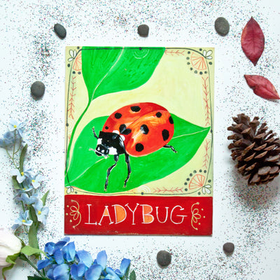 Animal Totem original painting - Ladybug