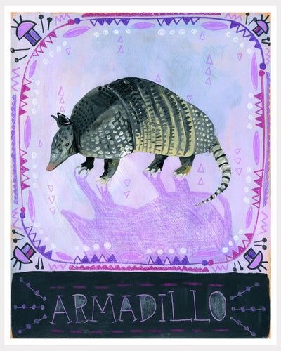 Animal Totem Print - Armadillo