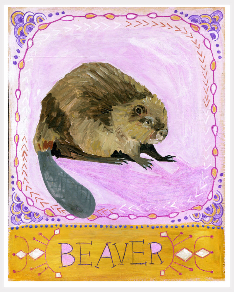 Animal Totem Print - Beaver