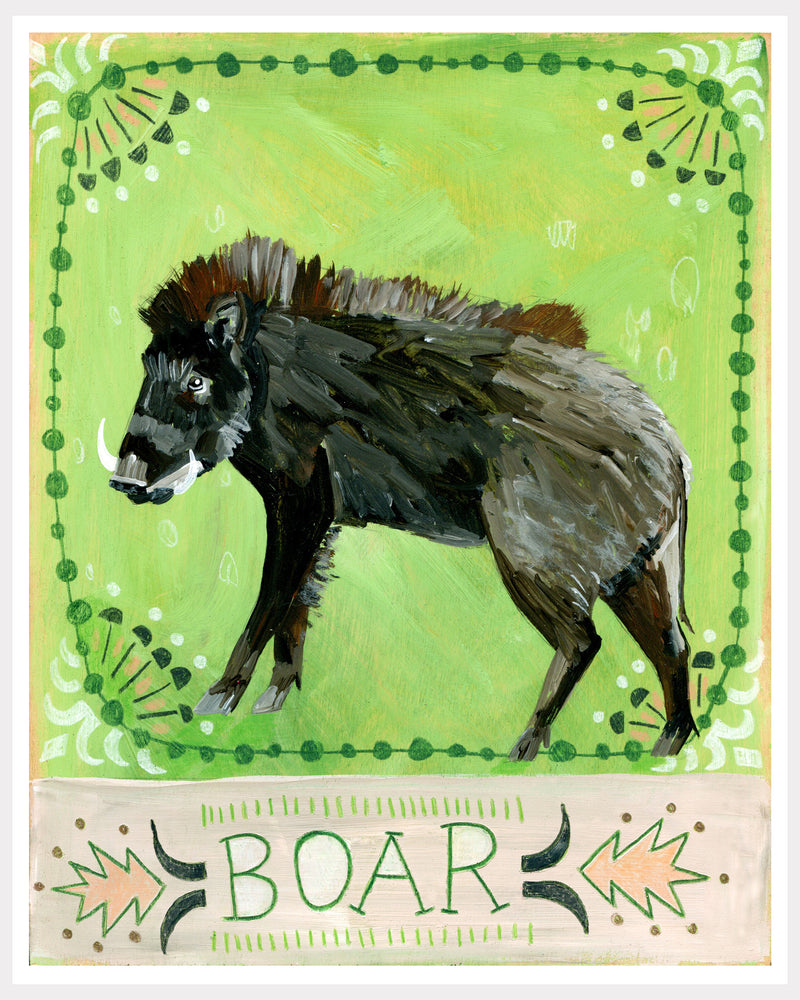 Animal Totem Print - Boar