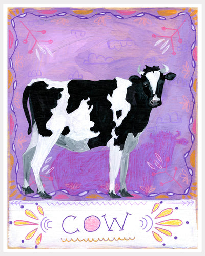 Animal Totem Print - Cow