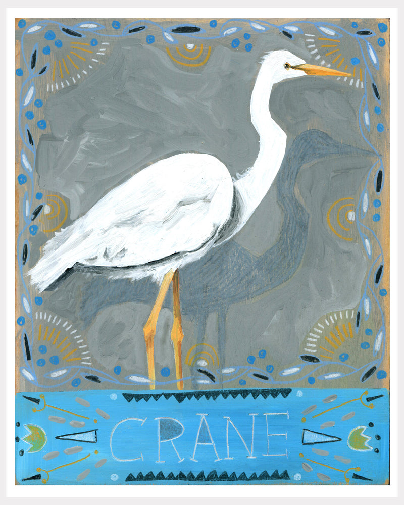 Animal Totem Print - Crane