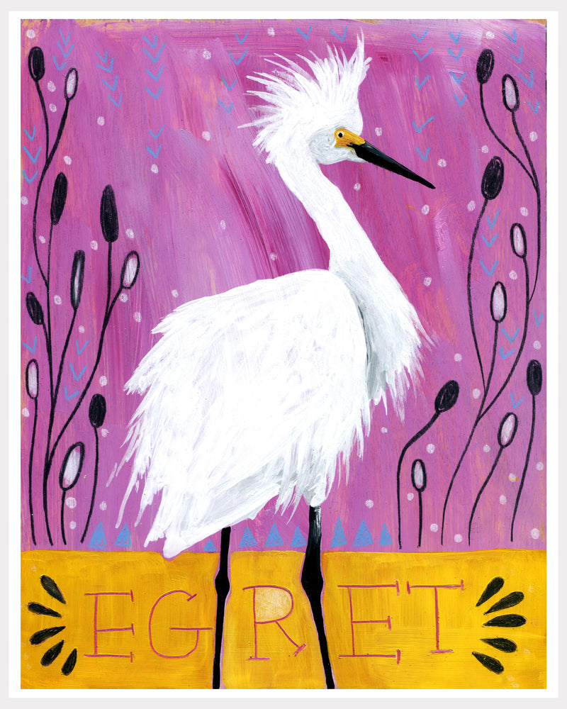 Animal Totem Print - Egret