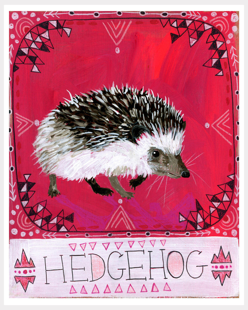 Animal Totem Print - Hedgehog