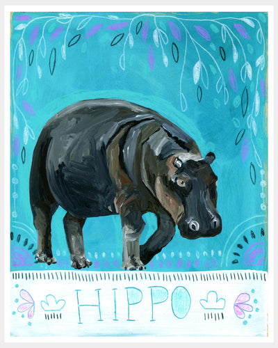Animal Totem Print - Hippo