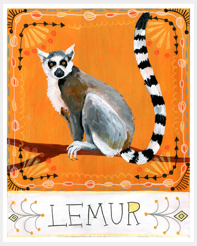 Animal Totem Print - Lemur