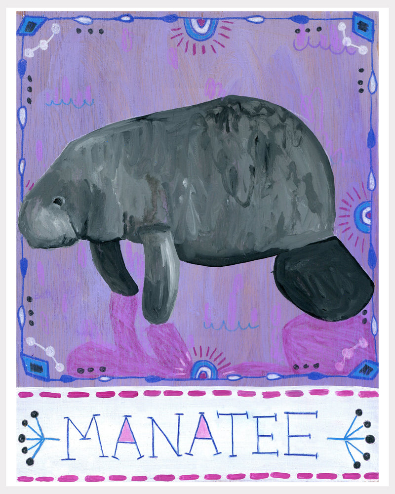 Animal Totem Print - Manatee