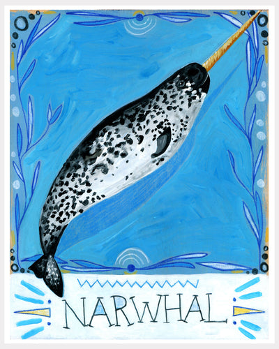 Animal Totem Print - Narwhal