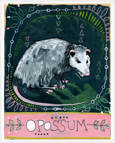 Animal Totem Print - Opossum