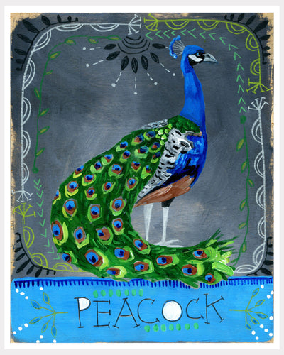 Animal Totem Print - Peacock