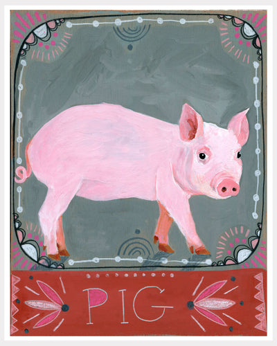 Animal Totem Print - Pig