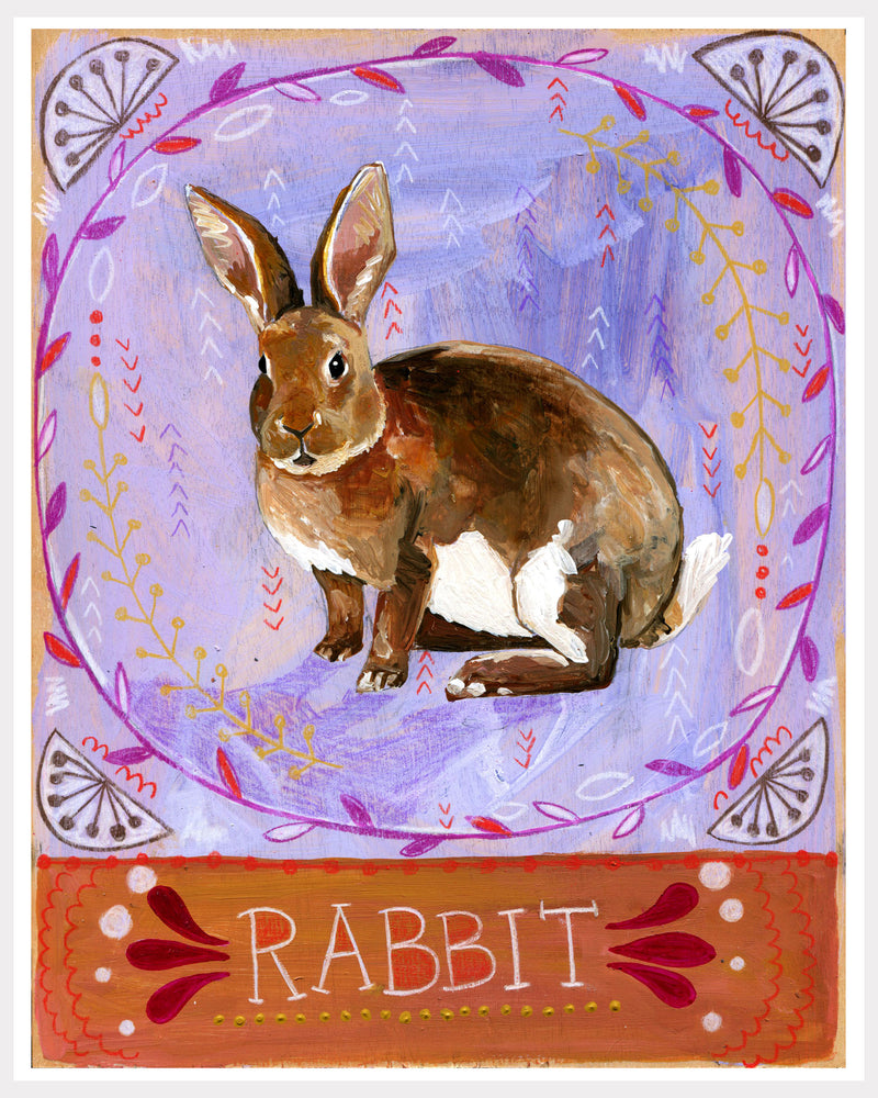 Animal Totem Print - Rabbit