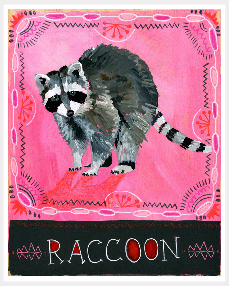Animal Totem Print - Raccoon