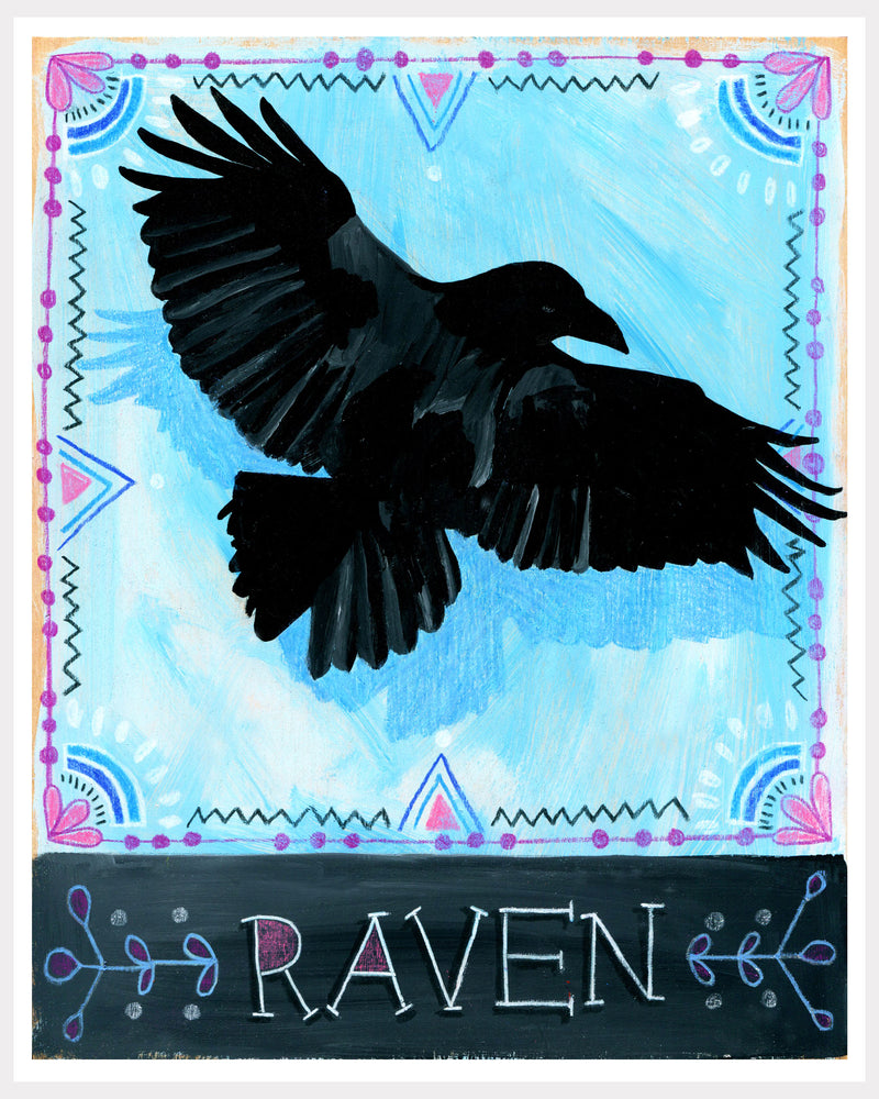Animal Totem Print - Raven
