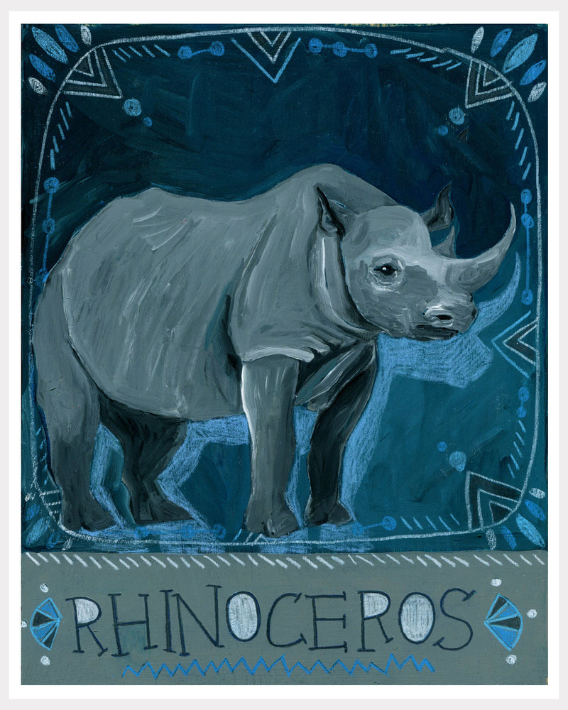 Animal Totem Print - Rhinoceros