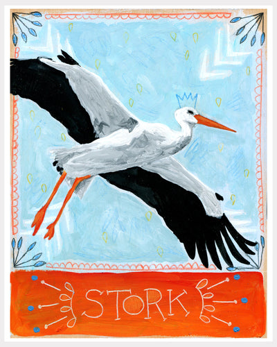 Animal Totem Print - Stork