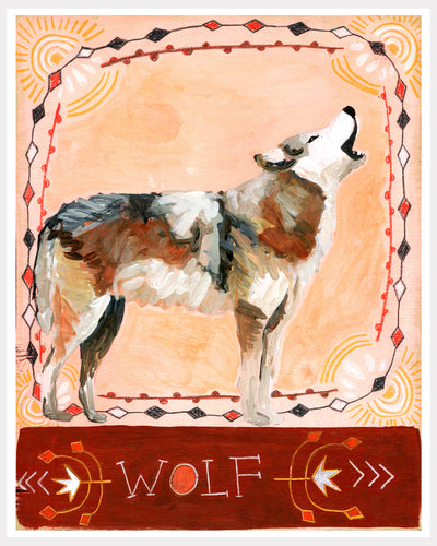 Animal Totem Print - Wolf