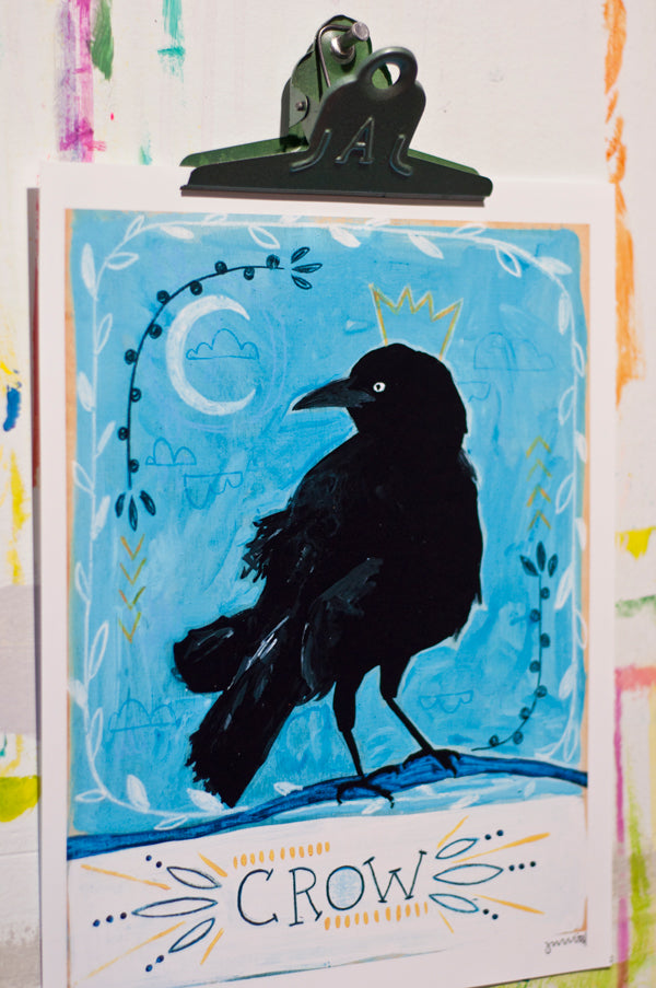 Animal Totem Print - Crow