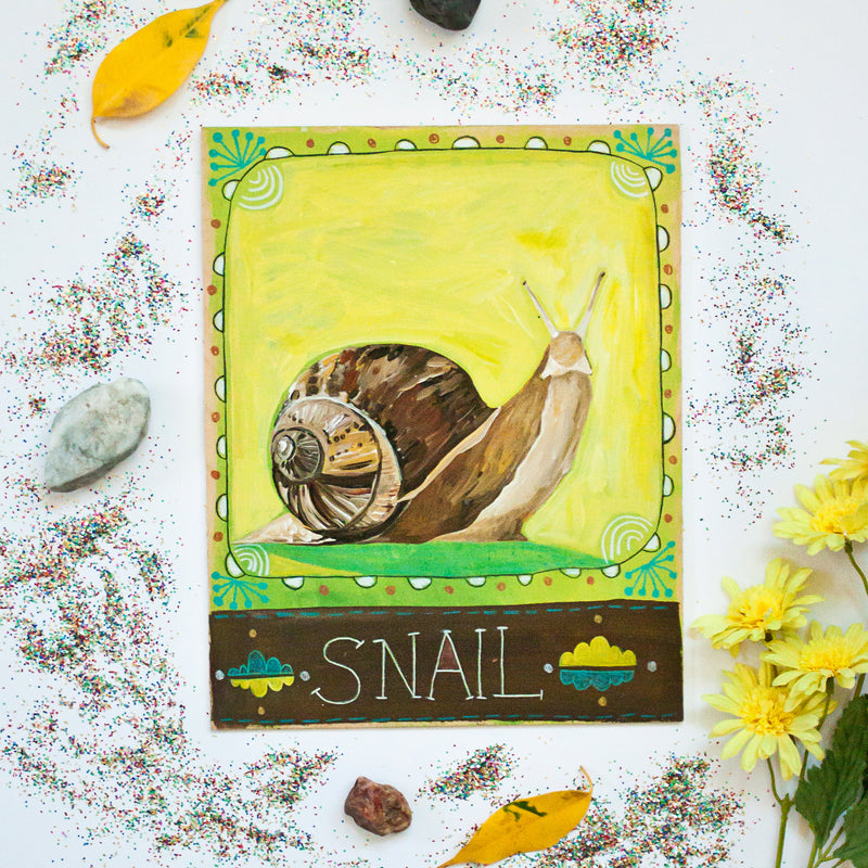 Animal Totem original painting - Snail