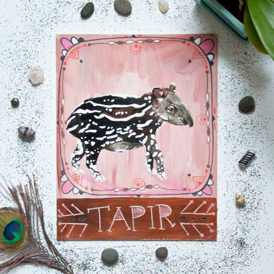 Animal Totem original painting - Tapir