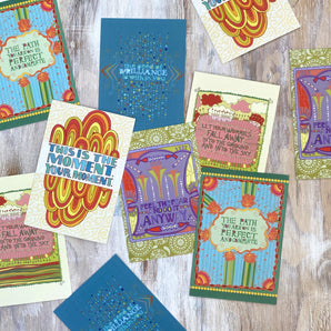 Set of 10 assorted inspirational postcards