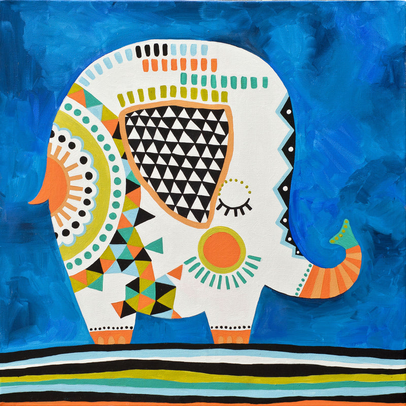 Print - Elephant kid art