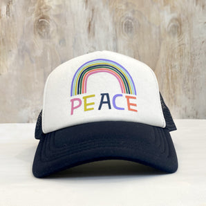 KIDS Peace Trucker Hat – Black